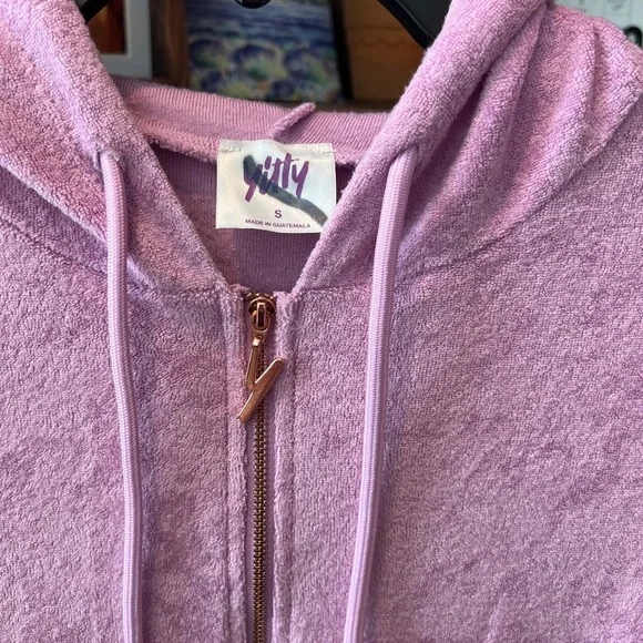 Yitty women’s terry short heart pocket onesie romper size small - Picture 3 of 12